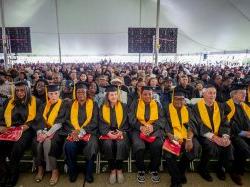 50th Reunion alumni in front row at Commencement.