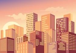 Promotional cityscape sunset image for On The Town