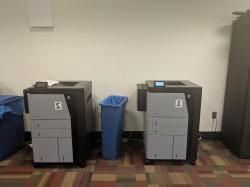 Printers in the printing lab