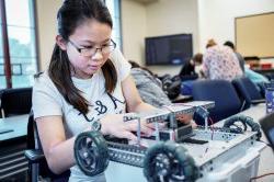 Gifted and Talented student participating in robotics course